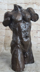 Bronze Male Torso Sculpture – Classical Nude Figurative Art