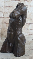 Bronze Male Torso Sculpture – Classical Nude Figurative Art
