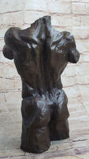 Bronze Male Torso Sculpture – Classical Nude Figurative Art