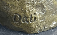 Praying Floating Face Bronze Metal Sculpture Surrealism Dali