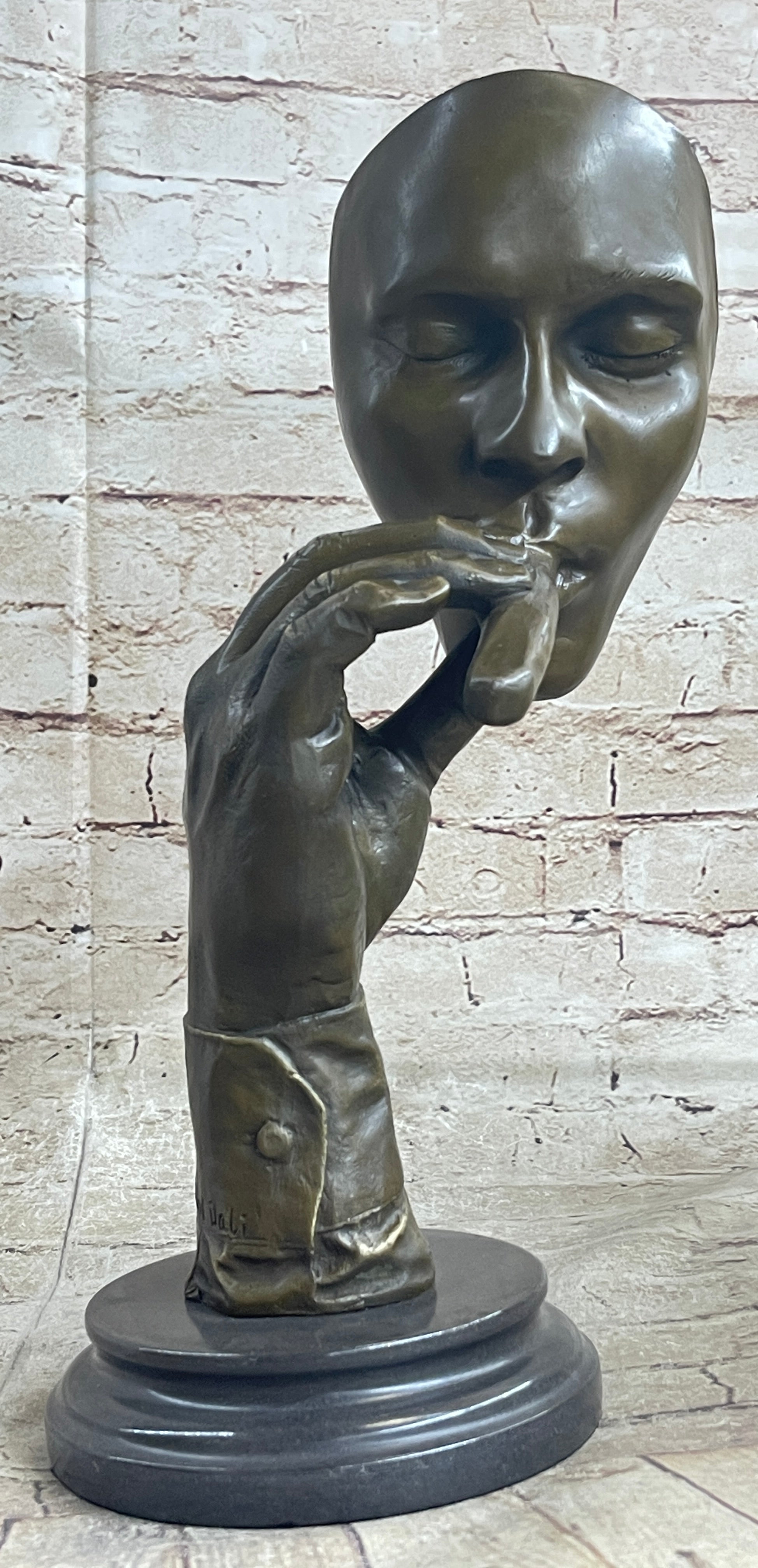 HAVANA MAN SMOKING CIGAR Bronze Statue Sculpture Modern Art 15" x 8"