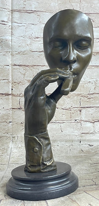HAVANA MAN SMOKING CIGAR Bronze Statue Sculpture Modern Art 15" x 8"