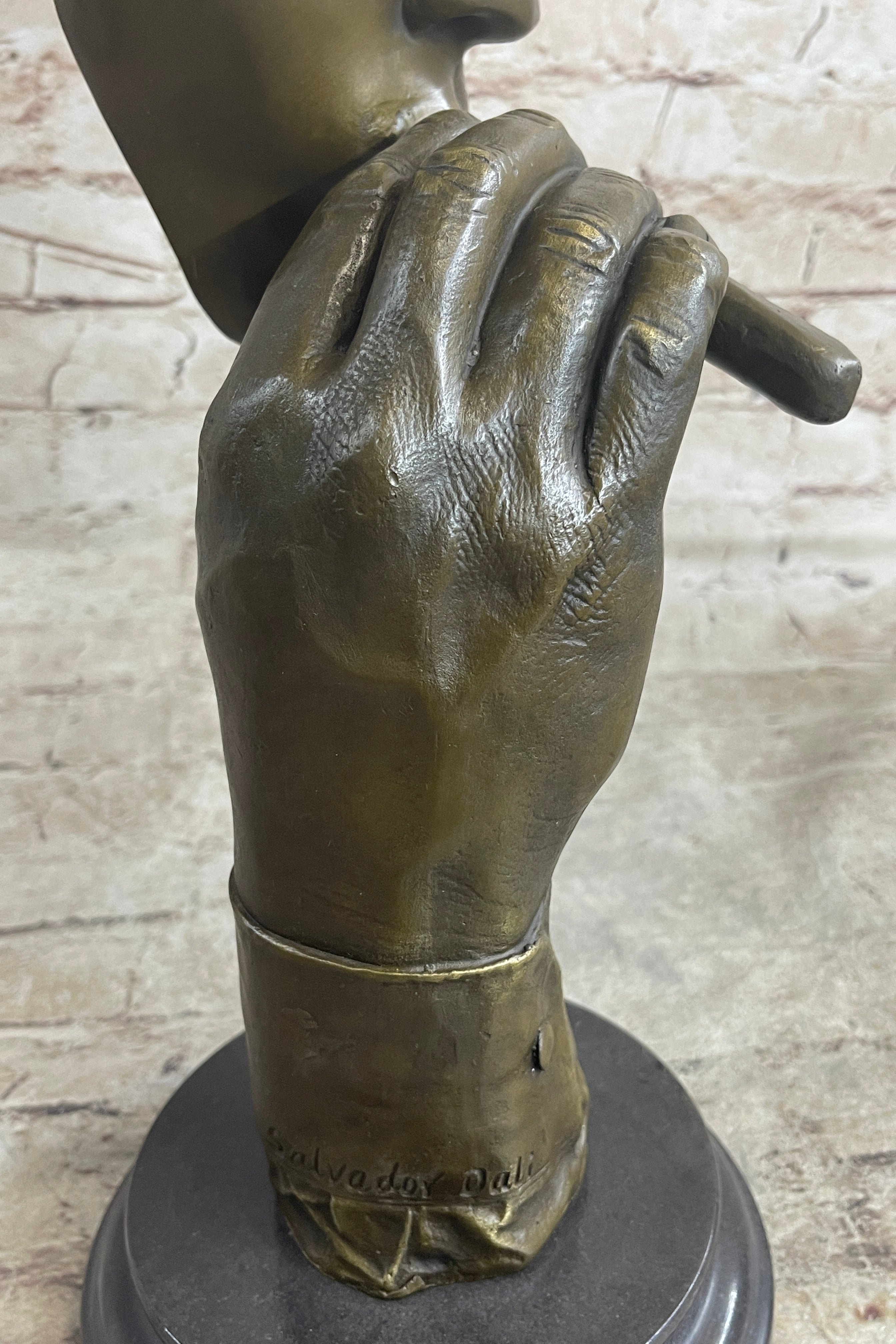 HAVANA MAN SMOKING CIGAR Bronze Statue Sculpture Modern Art 15" x 8"