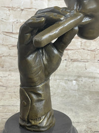 HAVANA MAN SMOKING CIGAR Bronze Statue Sculpture Modern Art 15" x 8"