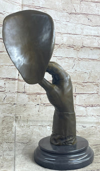 HAVANA MAN SMOKING CIGAR Bronze Statue Sculpture Modern Art 15" x 8"