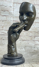 HAVANA MAN SMOKING CIGAR Bronze Statue Sculpture Modern Art 15" x 8"