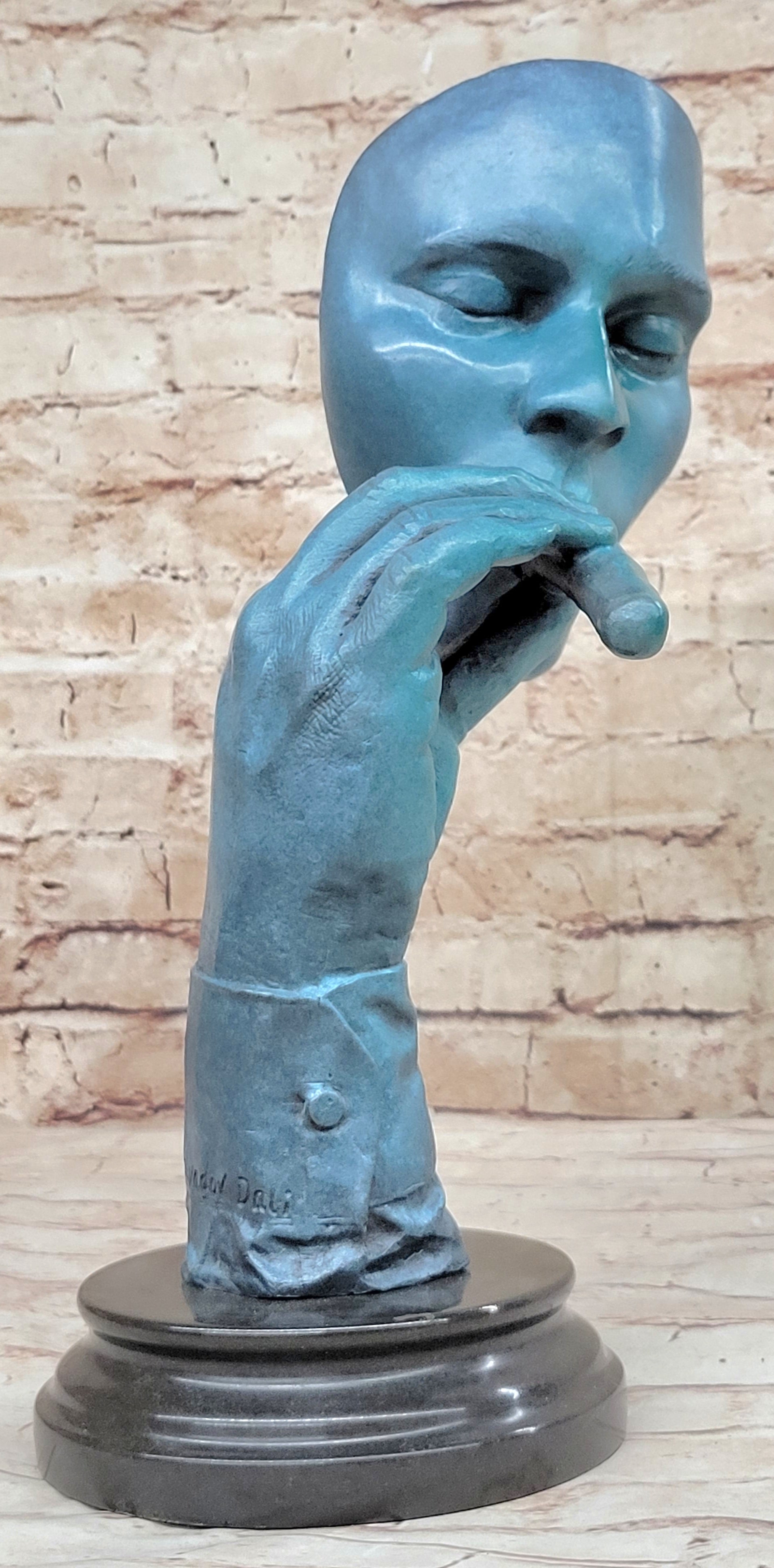 Salvador Dali Havana Man Smoking Cigar Bronze Sculpture