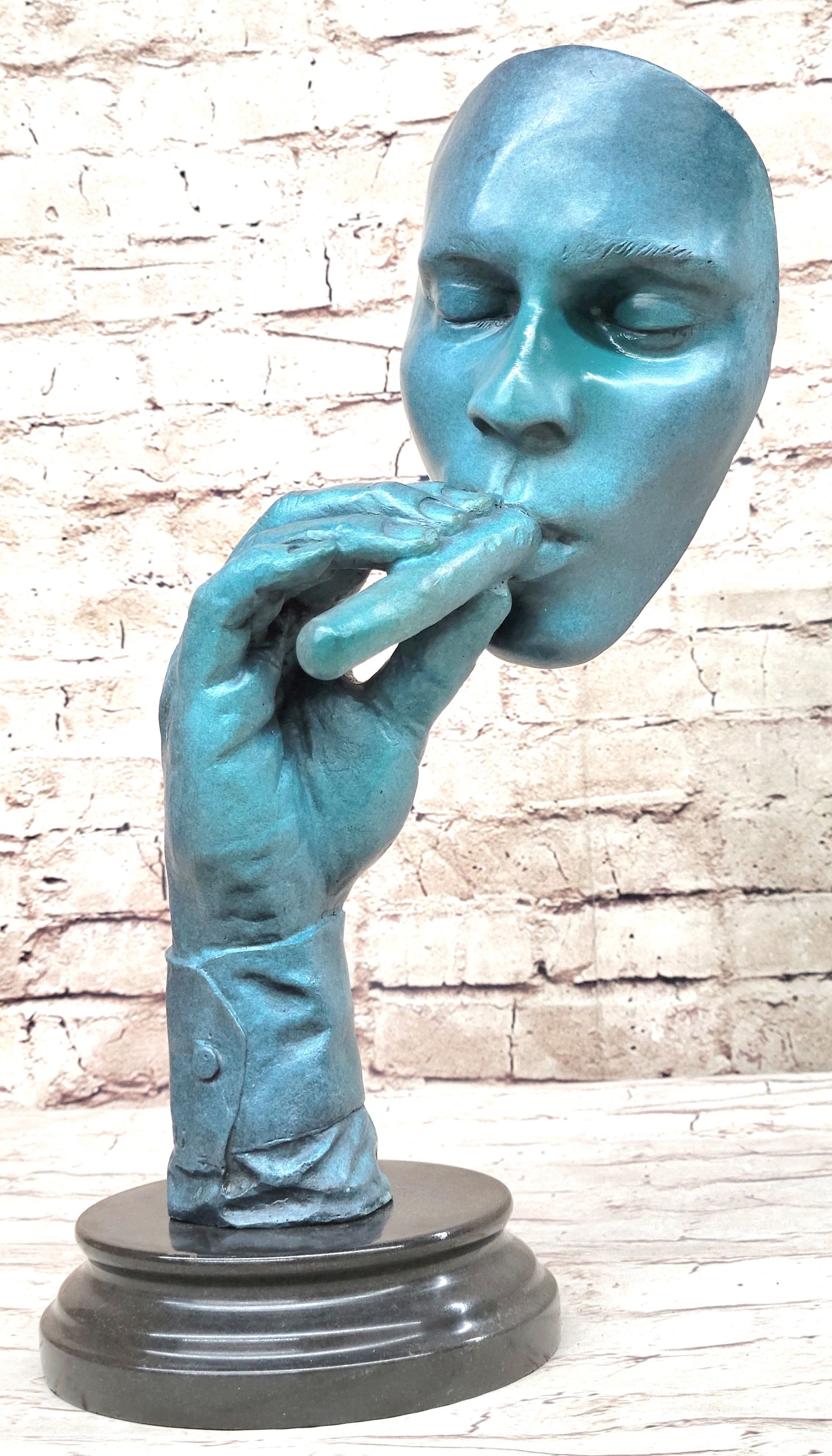 Salvador Dali Havana Man Smoking Cigar Bronze Sculpture