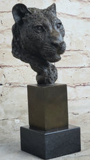 African Cheetah Bronze Bust by Mene - Animal Figure Art