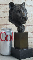 African Cheetah Bronze Bust by Mene - Animal Figure Art