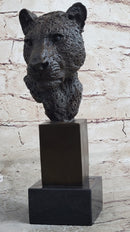 African Cheetah Bronze Bust by Mene - Animal Figure Art