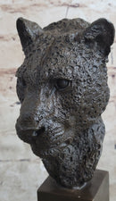 African Cheetah Bronze Bust by Mene - Animal Figure Art
