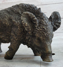 Wild Boar Feral Hog Bronze Sculpture