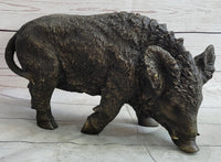 Wild Boar Feral Hog Bronze Sculpture
