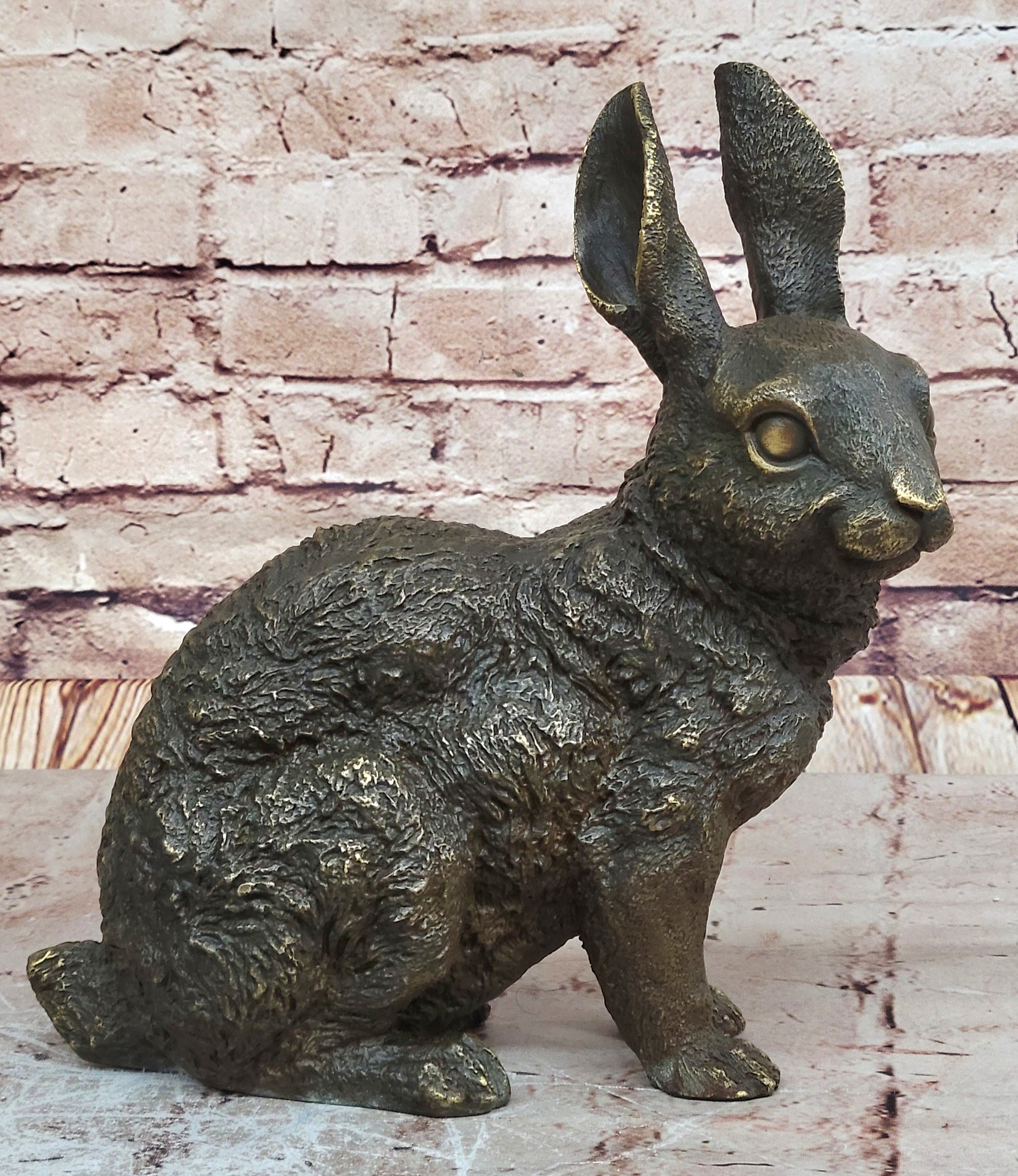 Hot Cast Bronze Bunny Rabbit by Milo 13" x 12"