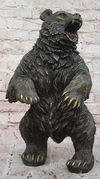 Standing Bear Bronze Metal Sculpture Collectible 17" x 9"