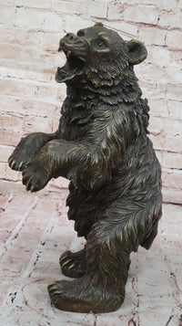 Standing Bear Bronze Metal Sculpture Collectible 17" x 9"