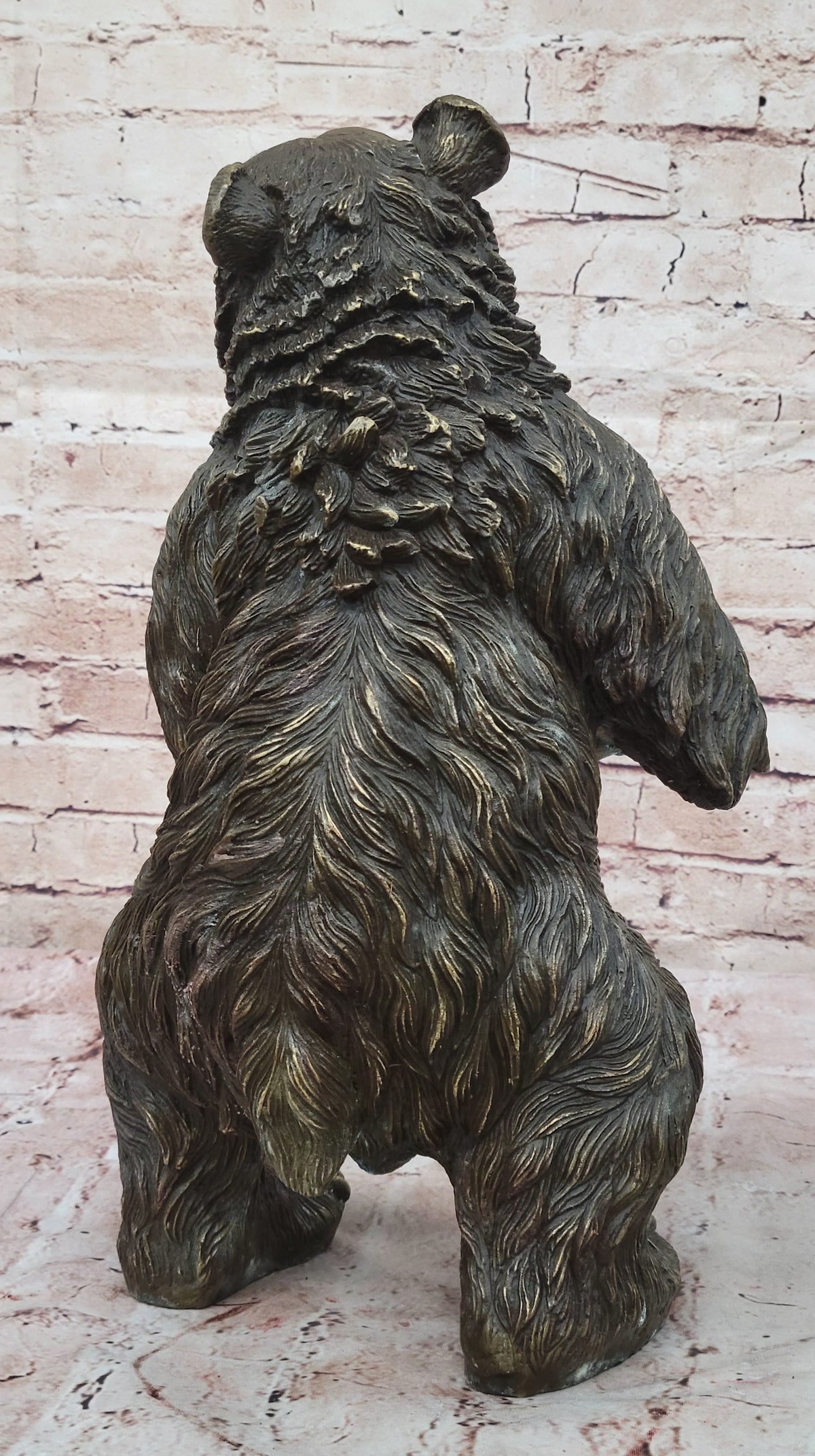 Standing Bear Bronze Metal Sculpture Collectible 17" x 9"