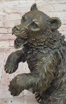 Standing Bear Bronze Metal Sculpture Collectible 17" x 9"