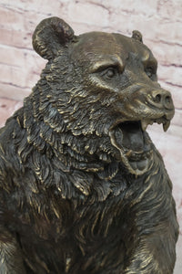 Standing Bear Bronze Metal Sculpture Collectible 17" x 9"