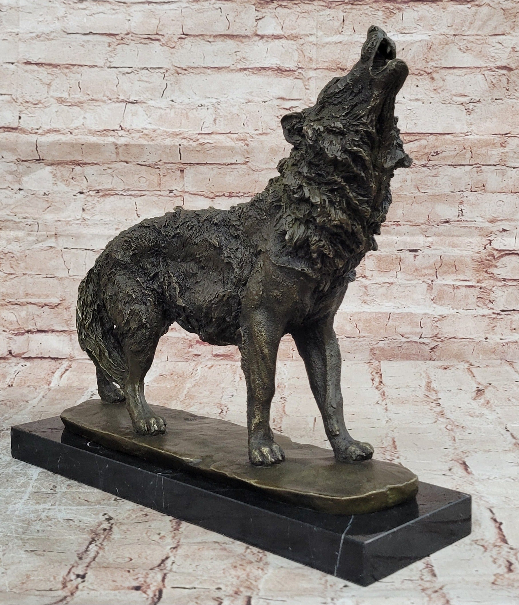 Hot Cast Werewolf Wolf Bronze Sculpture Art Deco Large