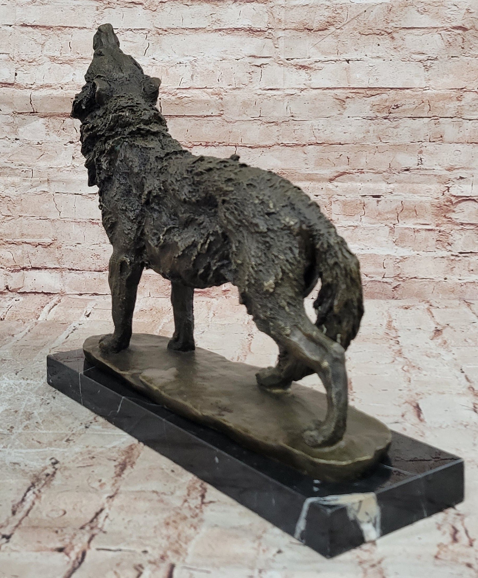 Hot Cast Werewolf Wolf Bronze Sculpture Art Deco Large