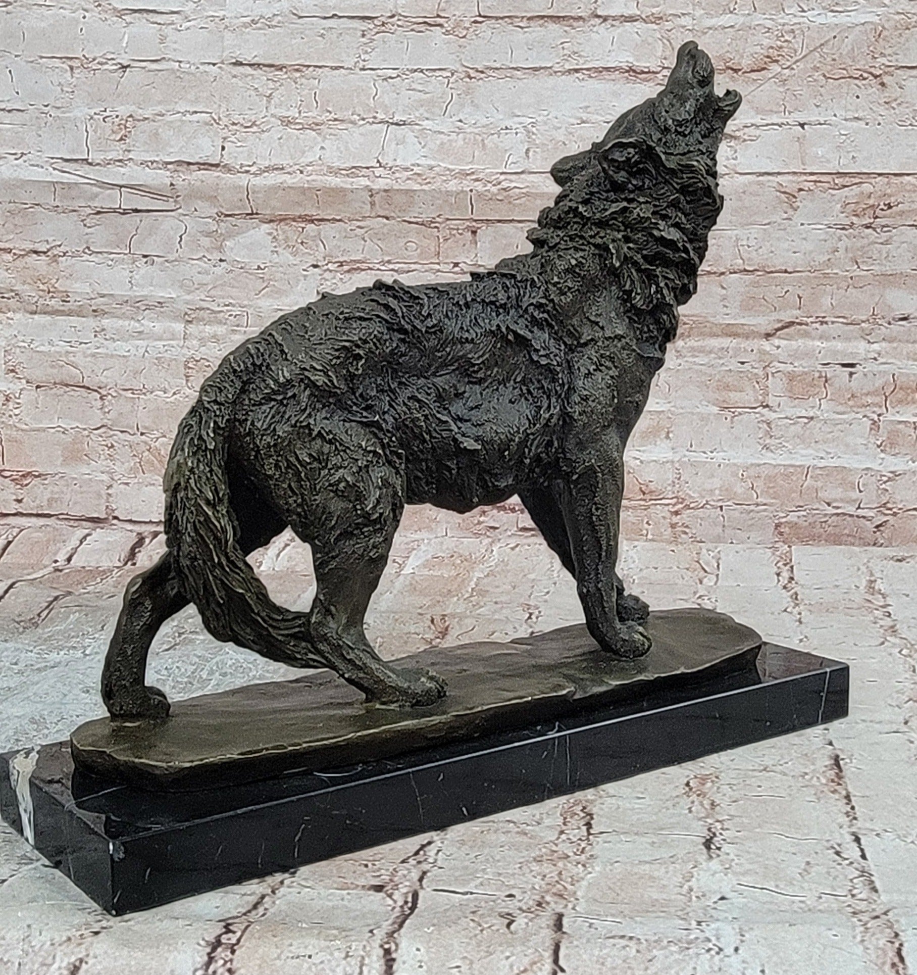 Hot Cast Werewolf Wolf Bronze Sculpture Art Deco Large