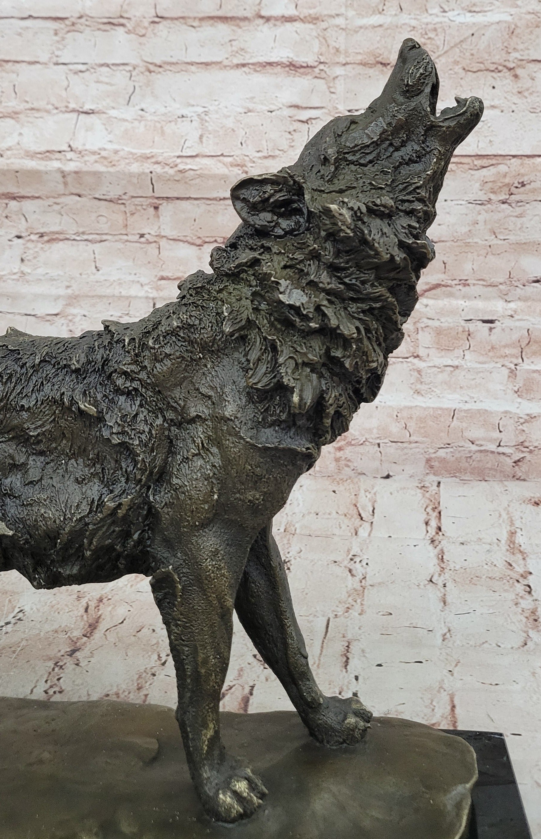 Hot Cast Werewolf Wolf Bronze Sculpture Art Deco Large