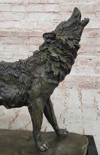 Hot Cast Werewolf Wolf Bronze Sculpture Art Deco Large