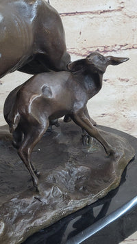Bronze Marble Elk Deer Caribou Buck Stag Lodge Sculpture