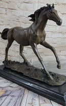 Galloping Stallion Horse Bronze Sculpture PJ Mene 15" x 24"