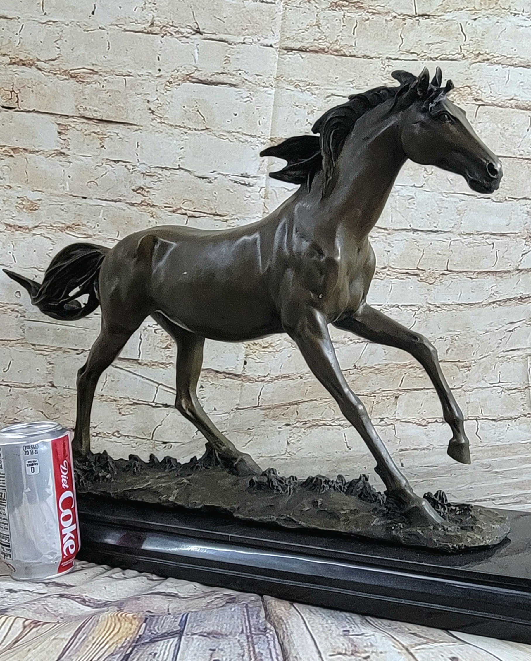 Galloping Stallion Horse Bronze Sculpture PJ Mene 15" x 24"