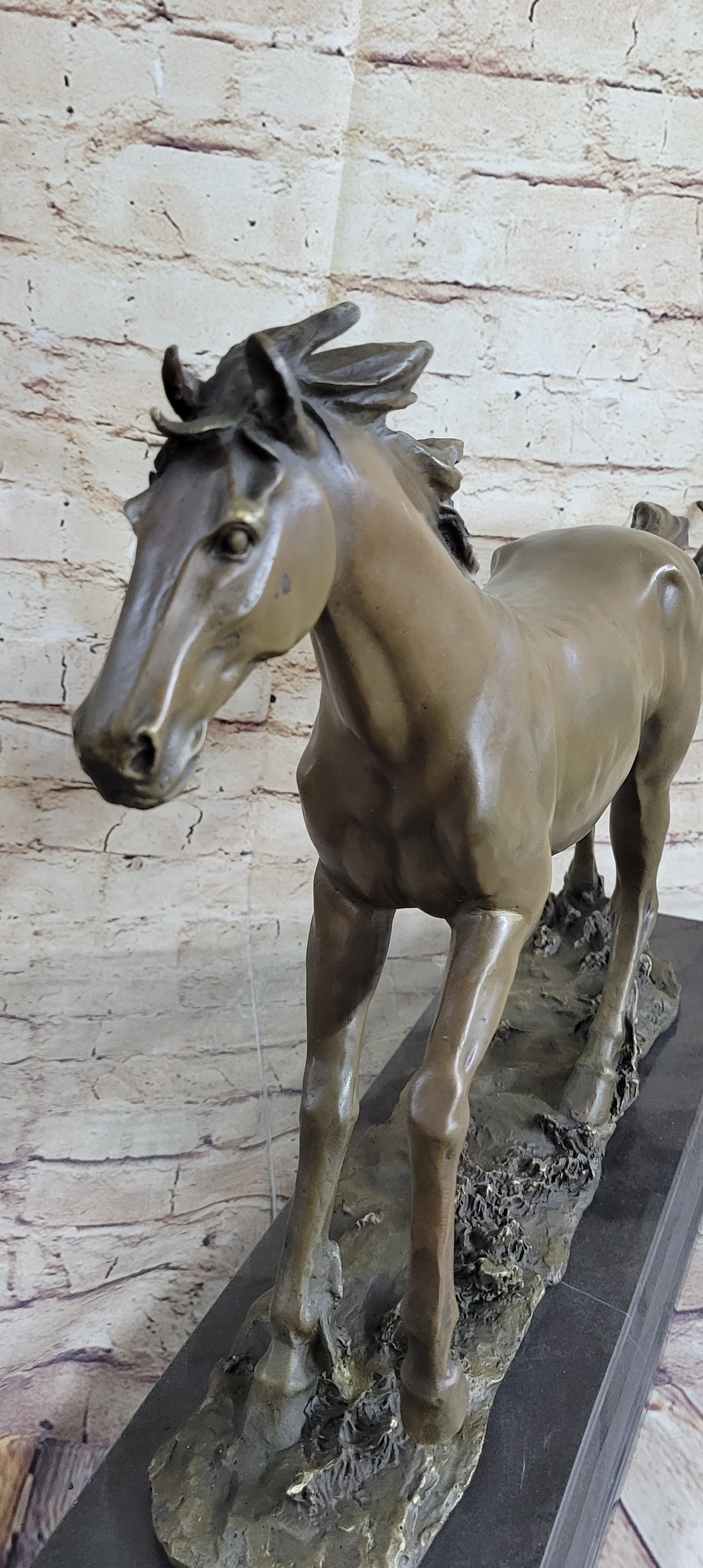 Galloping Stallion Horse Bronze Sculpture PJ Mene 15" x 24"