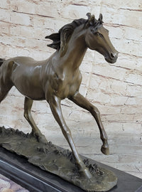 Galloping Stallion Horse Bronze Sculpture PJ Mene 15" x 24"