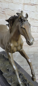Galloping Stallion Horse Bronze Sculpture PJ Mene 15" x 24"