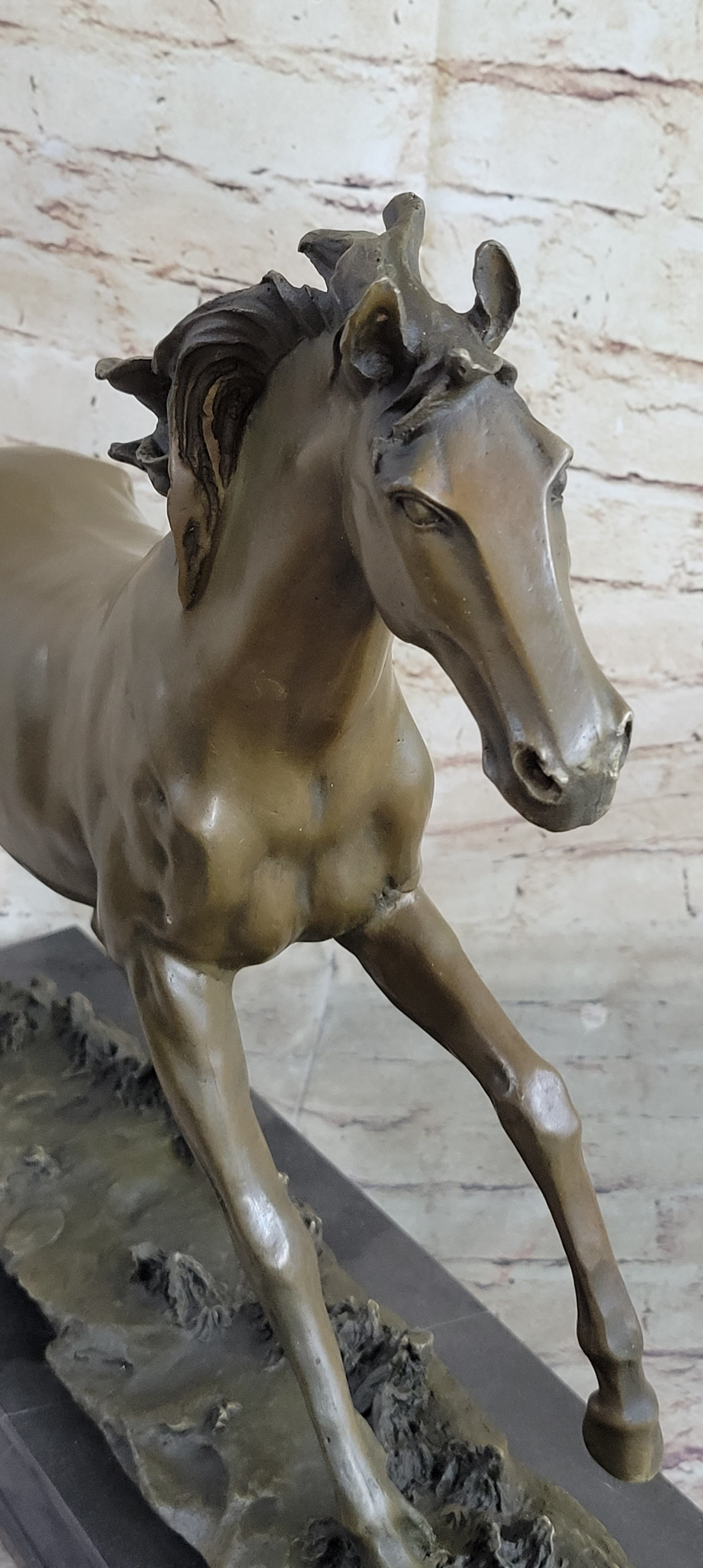 Galloping Stallion Horse Bronze Sculpture PJ Mene 15" x 24"