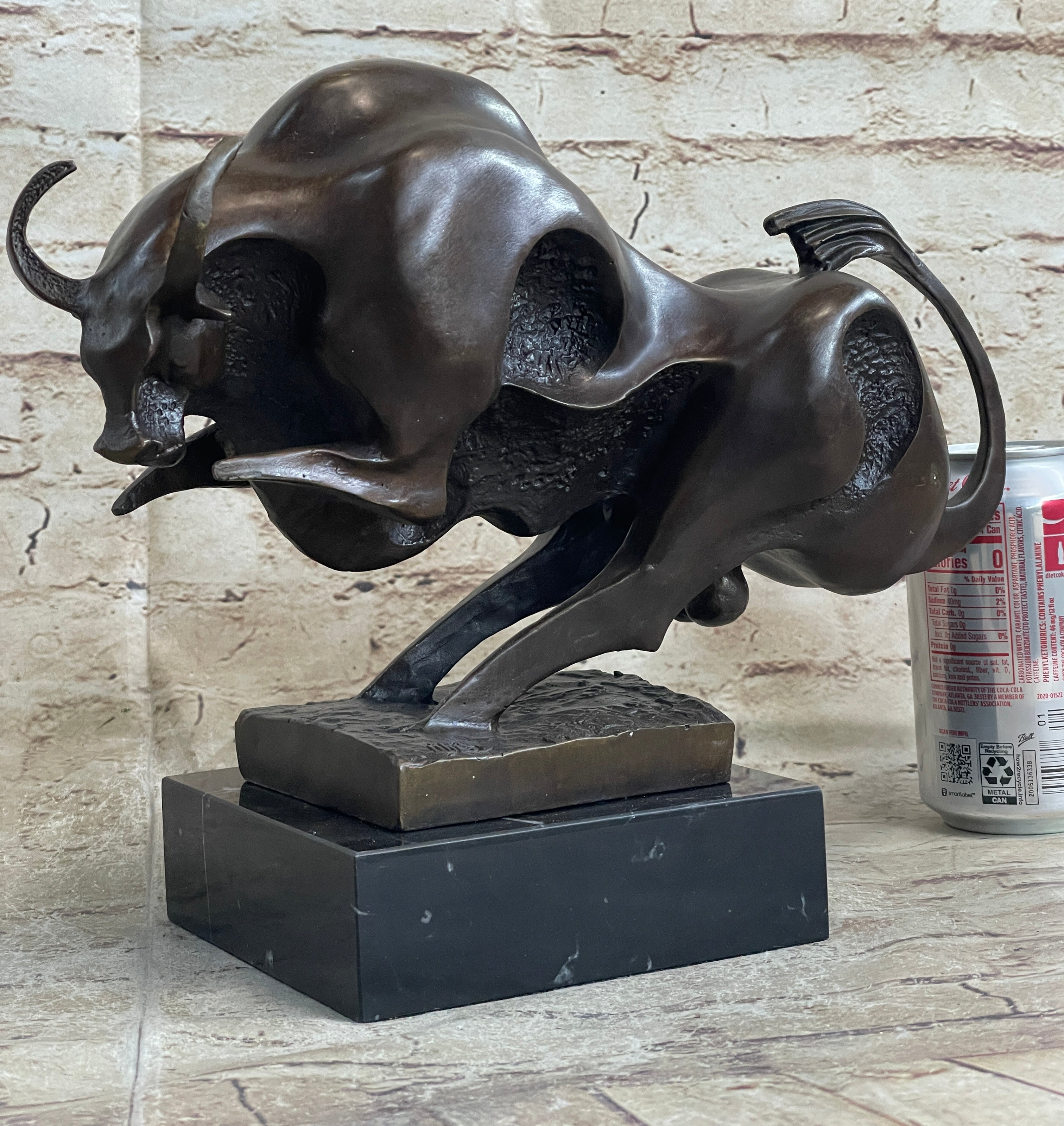 Milo Modern Art Bull Bronze Figure Abstract Mid Century