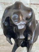 Milo Modern Art Bull Bronze Figure Abstract Mid Century