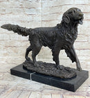 Golden Retriever Show Trial Bronze Marble Base Dog