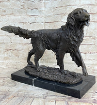 Golden Retriever Show Trial Bronze Marble Base Dog