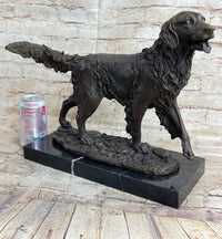Golden Retriever Show Trial Bronze Marble Base Dog