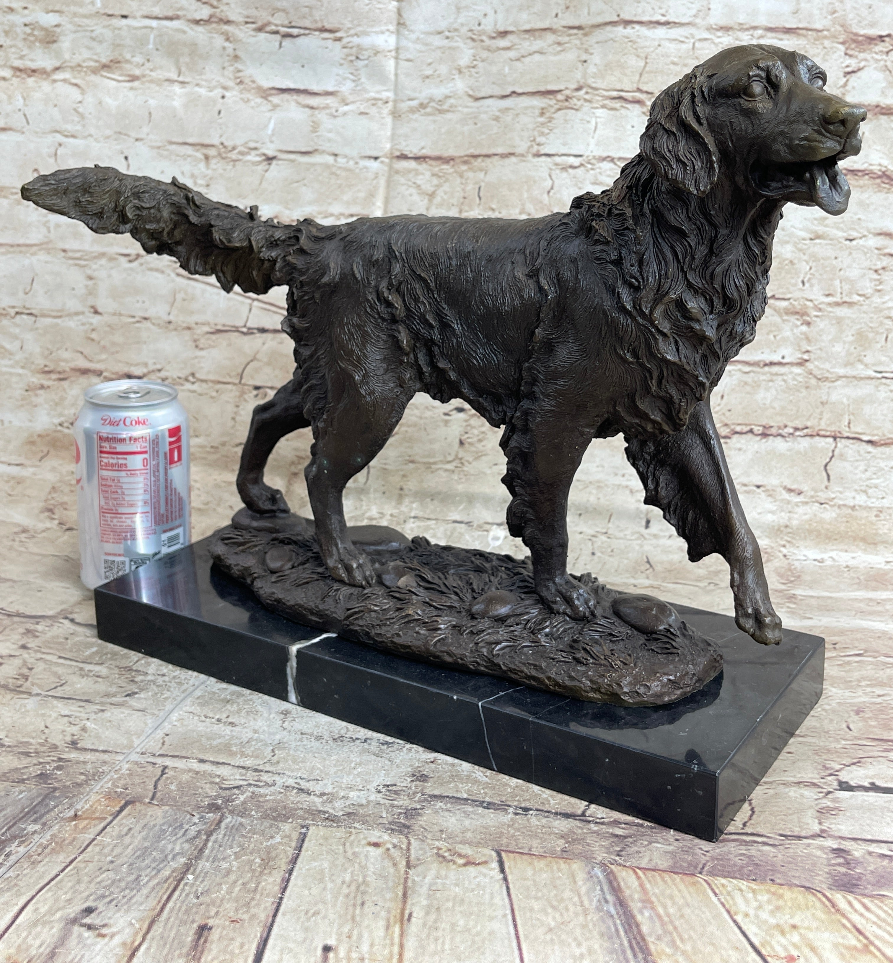 Golden Retriever Show Trial Bronze Marble Base Dog