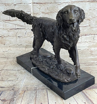 Golden Retriever Show Trial Bronze Marble Base Dog