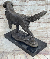 Golden Retriever Show Trial Bronze Marble Base Dog
