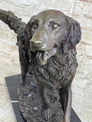 Golden Retriever Show Trial Bronze Marble Base Dog