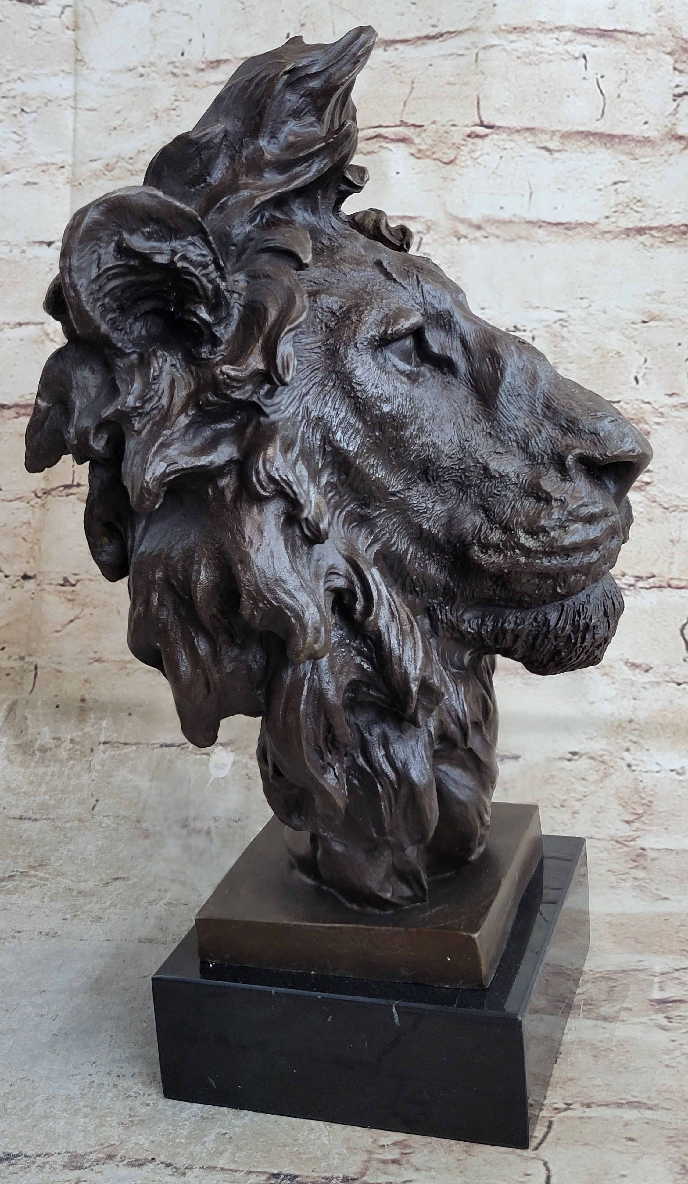 Male Lion 100% Bronze Sculpture by Milo Art Deco
