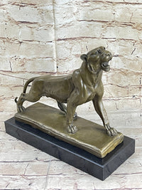 Jaguar Panther Leopard Cougar Big Cat Collector Bronze Marble Art