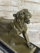 Jaguar Panther Leopard Cougar Big Cat Collector Bronze Marble Art