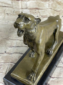 Jaguar Panther Leopard Cougar Big Cat Collector Bronze Marble Art