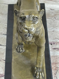 Jaguar Panther Leopard Cougar Big Cat Collector Bronze Marble Art